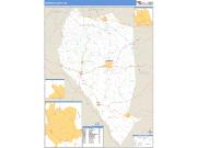 Sampson County, NC <br /> Wall Map <br /> Zip Code <br /> Basic Style 2025 Map