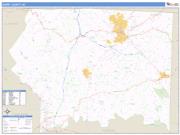Surry County, NC <br /> Wall Map <br /> Zip Code <br /> Basic Style 2025 Map