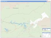 Swain County, NC <br /> Wall Map <br /> Zip Code <br /> Basic Style 2025 Map