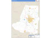 Wayne County, NC <br /> Wall Map <br /> Zip Code <br /> Basic Style 2025 Map