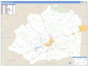 Wilkes County, NC <br /> Wall Map <br /> Zip Code <br /> Basic Style 2025 Map