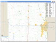 Cass County, ND <br /> Wall Map <br /> Zip Code <br /> Basic Style 2025 Map