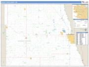 Grand Forks County, ND <br /> Wall Map <br /> Zip Code <br /> Basic Style 2025 Map