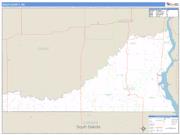 Sioux County, ND <br /> Wall Map <br /> Zip Code <br /> Basic Style 2025 Map