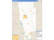 Ashland County, OH <br /> Wall Map <br /> Zip Code <br /> Basic Style 2025 Map