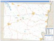 Belmont County, OH <br /> Wall Map <br /> Zip Code <br /> Basic Style 2025 Map