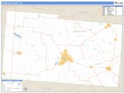 Champaign County, OH <br /> Wall Map <br /> Zip Code <br /> Basic Style 2025 Map