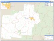 Hocking County, OH <br /> Wall Map <br /> Zip Code <br /> Basic Style 2025 Map