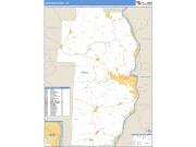 Jefferson County, OH <br /> Wall Map <br /> Zip Code <br /> Basic Style 2025 Map