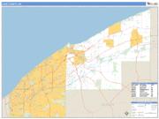 Lake County, OH <br /> Wall Map <br /> Zip Code <br /> Basic Style 2025 Map