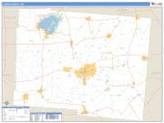 Logan County, OH <br /> Wall Map <br /> Zip Code <br /> Basic Style 2025 Map