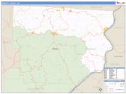 Monroe County, OH <br /> Wall Map <br /> Zip Code <br /> Basic Style 2025 Map