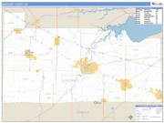 Sandusky County, OH <br /> Wall Map <br /> Zip Code <br /> Basic Style 2025 Map