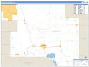 Johnston County, OK <br /> Wall Map <br /> Zip Code <br /> Basic Style 2024 Map