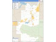 Le Flore County, OK <br /> Wall Map <br /> Zip Code <br /> Basic Style 2025 Map