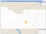 Major County, OK <br /> Wall Map <br /> Zip Code <br /> Basic Style 2025 Map
