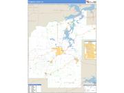 Pittsburg County, OK <br /> Wall Map <br /> Zip Code <br /> Basic Style 2025 Map