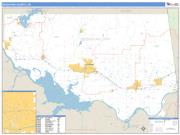 Sequoyah County, OK <br /> Wall Map <br /> Zip Code <br /> Basic Style 2025 Map