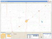 Texas County, OK <br /> Wall Map <br /> Zip Code <br /> Basic Style 2025 Map