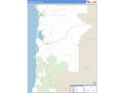 Tillamook County, OR <br /> Wall Map <br /> Zip Code <br /> Basic Style 2025 Map