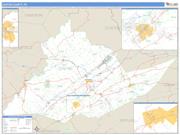 Centre County, PA <br /> Wall Map <br /> Zip Code <br /> Basic Style 2025 Map