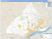 Delaware County, PA <br /> Wall Map <br /> Zip Code <br /> Basic Style 2025 Map