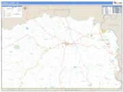 Greene County, PA <br /> Wall Map <br /> Zip Code <br /> Basic Style 2025 Map