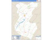 Huntingdon County, PA <br /> Wall Map <br /> Zip Code <br /> Basic Style 2025 Map