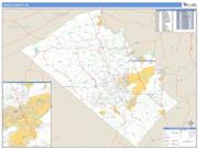 Lehigh County, PA <br /> Wall Map <br /> Zip Code <br /> Basic Style 2025 Map