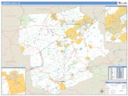 Luzerne County, PA <br /> Wall Map <br /> Zip Code <br /> Basic Style 2025 Map