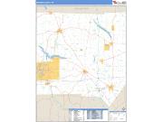 Mercer County, PA <br /> Wall Map <br /> Zip Code <br /> Basic Style 2025 Map