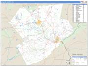Monroe County, PA <br /> Wall Map <br /> Zip Code <br /> Basic Style 2025 Map
