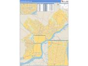 Philadelphia County, PA <br /> Wall Map <br /> Zip Code <br /> Basic Style 2025 Map