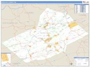 Schuylkill County, PA <br /> Wall Map <br /> Zip Code <br /> Basic Style 2025 Map