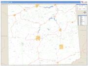 Tioga County, PA <br /> Wall Map <br /> Zip Code <br /> Basic Style 2025 Map