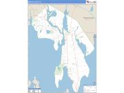 Bristol County, RI <br /> Wall Map <br /> Zip Code <br /> Basic Style 2025 Map
