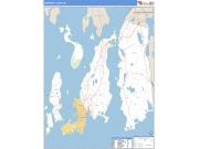 Newport County, RI <br /> Wall Map <br /> Zip Code <br /> Basic Style 2025 Map