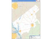 Abbeville County, SC <br /> Wall Map <br /> Zip Code <br /> Basic Style 2025 Map
