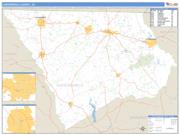 Chesterfield County, SC <br /> Wall Map <br /> Zip Code <br /> Basic Style 2025 Map