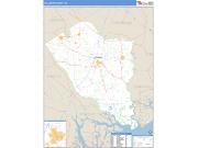 Colleton County, SC <br /> Wall Map <br /> Zip Code <br /> Basic Style 2025 Map