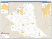Florence County, SC <br /> Wall Map <br /> Zip Code <br /> Basic Style 2025 Map