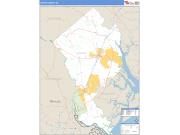 Jasper County, SC <br /> Wall Map <br /> Zip Code <br /> Basic Style 2025 Map