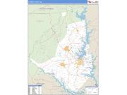 Oconee County, SC <br /> Wall Map <br /> Zip Code <br /> Basic Style 2025 Map