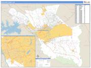 Richland County, SC <br /> Wall Map <br /> Zip Code <br /> Basic Style 2025 Map