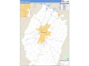 Bradley County, TN <br /> Wall Map <br /> Zip Code <br /> Basic Style 2025 Map