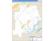 Campbell County, TN <br /> Wall Map <br /> Zip Code <br /> Basic Style 2025 Map