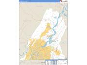 Hamilton County, TN <br /> Wall Map <br /> Zip Code <br /> Basic Style 2025 Map