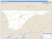 Hancock County, TN <br /> Wall Map <br /> Zip Code <br /> Basic Style 2025 Map