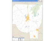 Henderson County, TN <br /> Wall Map <br /> Zip Code <br /> Basic Style 2025 Map