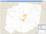 Hickman County, TN <br /> Wall Map <br /> Zip Code <br /> Basic Style 2025 Map